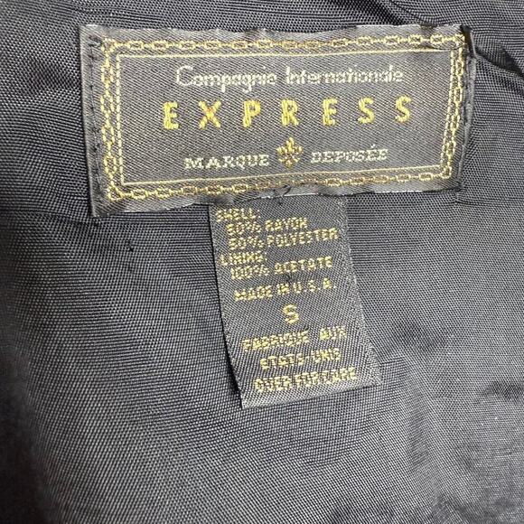 Vintage Express‎ Embroidered Black Vest Size S Americana Western Indie Folk - Picture 8 of 10